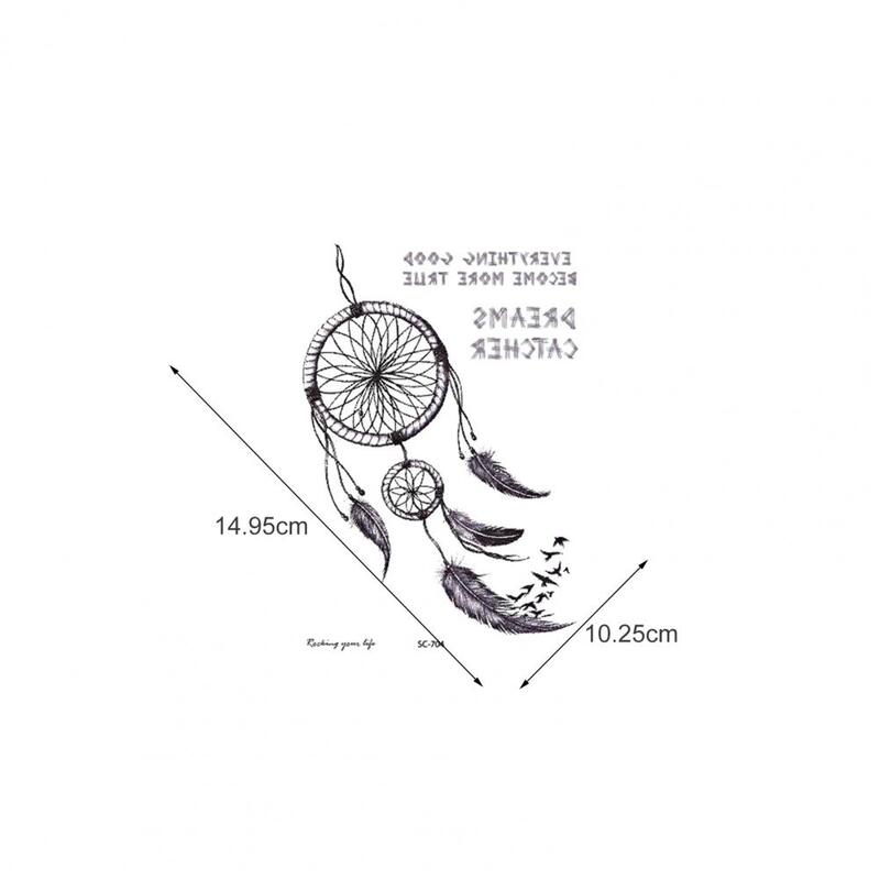 남녀공용 방수 데칼 바디 아트, 개성 있는 임시 문신 스티커