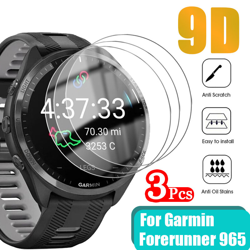 Screen Protector Full Protective Film for Garmin Forerunner 965 Tempered Glass Soft Hydrogel HD Smart Watch Protective Film