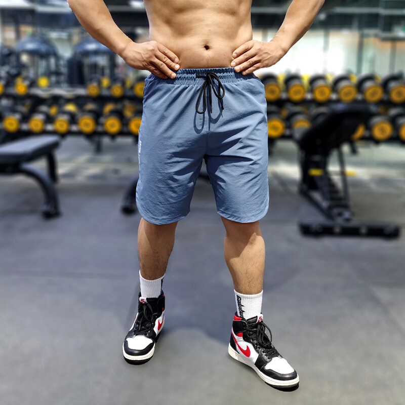 2023 Verão Homens Correndo Shorts Com Zipper Bolso Conforto Quick Dry Fitness Musculação Ginásio Esporte Treinamento Curto Meia Calças