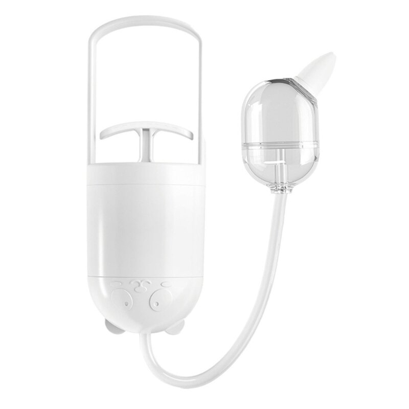 2-in-1 赤ちゃん鼻吸引器強力な吸引簡単な操作新生児鼻リムーバーツール衛生綿クリップ付き