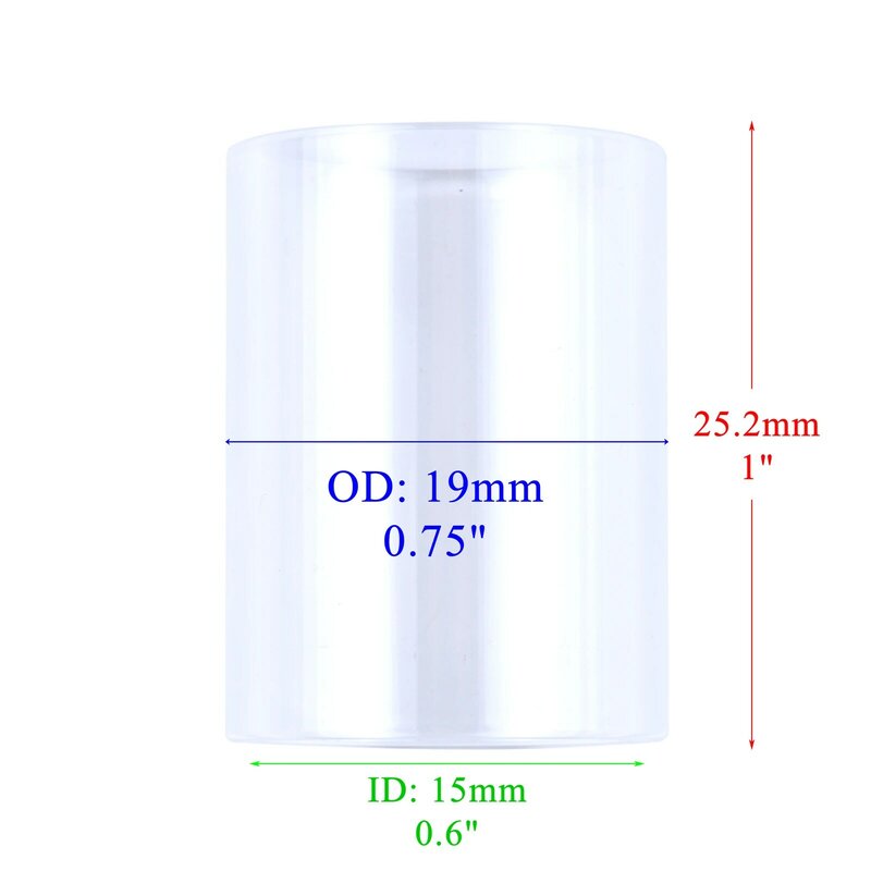 TIG10 # Kaca Suhu Tinggi Transparan Memvisualisasikan O-ring Tahan Suhu untuk WP9/17/18/20/26 Lensa Gas Pendek Habis Pakai
