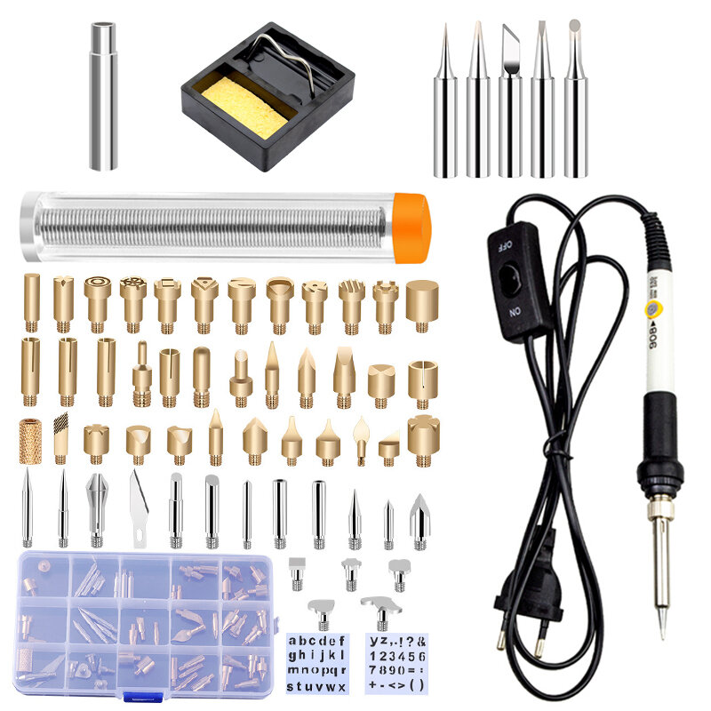 53 Piece Set of Soldering Iron Head Carving and Painting Set of Gourd Soldering Tools Soldering Pen Electric Soldering Iron Sold