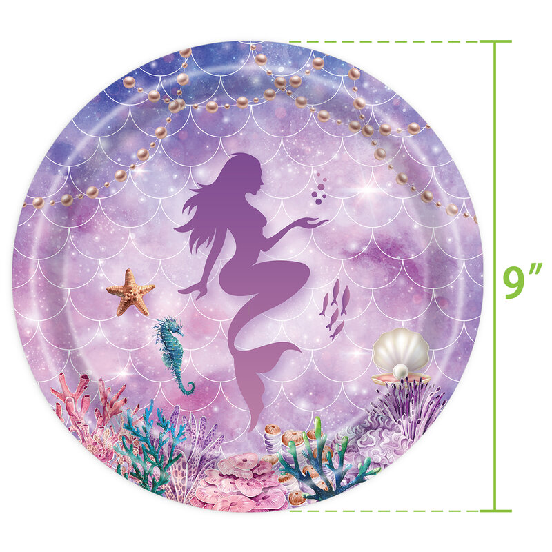 The Little Mermaid Princess Ariel Birthday Party Decoration Disposable Tableware Plate Napkin Cup Tablecloth Balloon Baby Shower