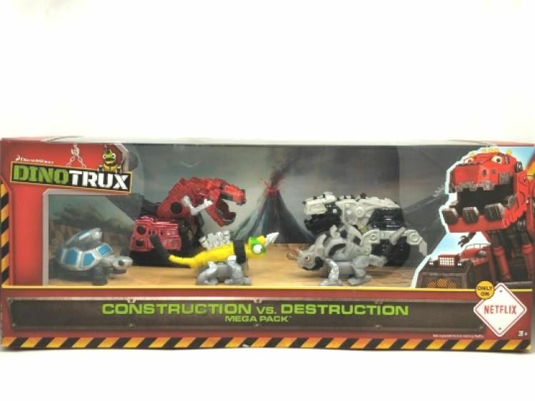 Com caixa original dinotrux dinossauro caminhão removível dinossauro carro de brinquedo mini modelos presentes das crianças modelos de dinossauro
