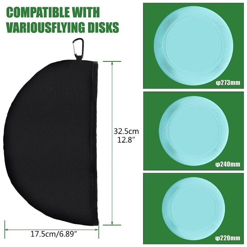 Disc Golf Cleaning Towel Case Cover with Metal Clip Flying Disc Cleaning Tools 448D