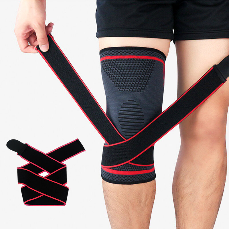 Fasciatura elastica sportiva 2 pezzi per ginocchiera e cavigliera, cinturini Fitness Cross Fit per impacchi per compressione gambe squat per sollevamento pesi