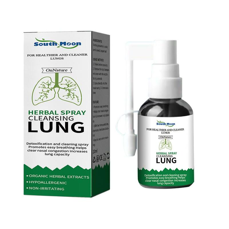 Spray Herbal de Limpeza Pulmonar para Unse, Alivia a Congestão Nasal, Nariz Corredor, Desconforto Nasal, Cuidado, S5H2, 20ml