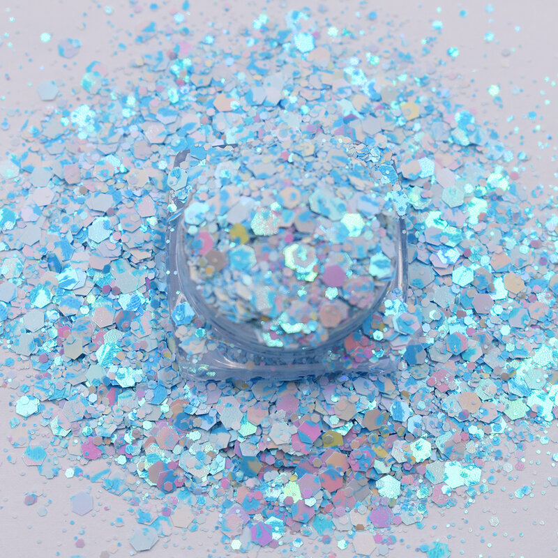 10g/Bag Special Opal Chunky Mixes Glitter Sparkly Pigment  For Nail Polish Body Face Hair Makeup Manicure Decoration Accessories