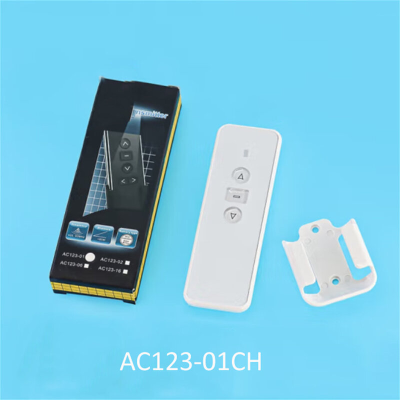 A-OK AC123-1 채널 리모컨 이미터, A-OK RF433 전기 커튼 모터, 관형 모터, 무선 컨트롤러, 배터리 포함