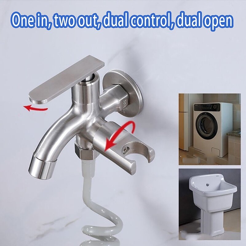 Bagno 1 In 2 Out rubinetto a due vie rubinetto dell'acqua supporto per spruzzatore per wc Design interfaccia universale G1/2 per la pulizia del Bidet
