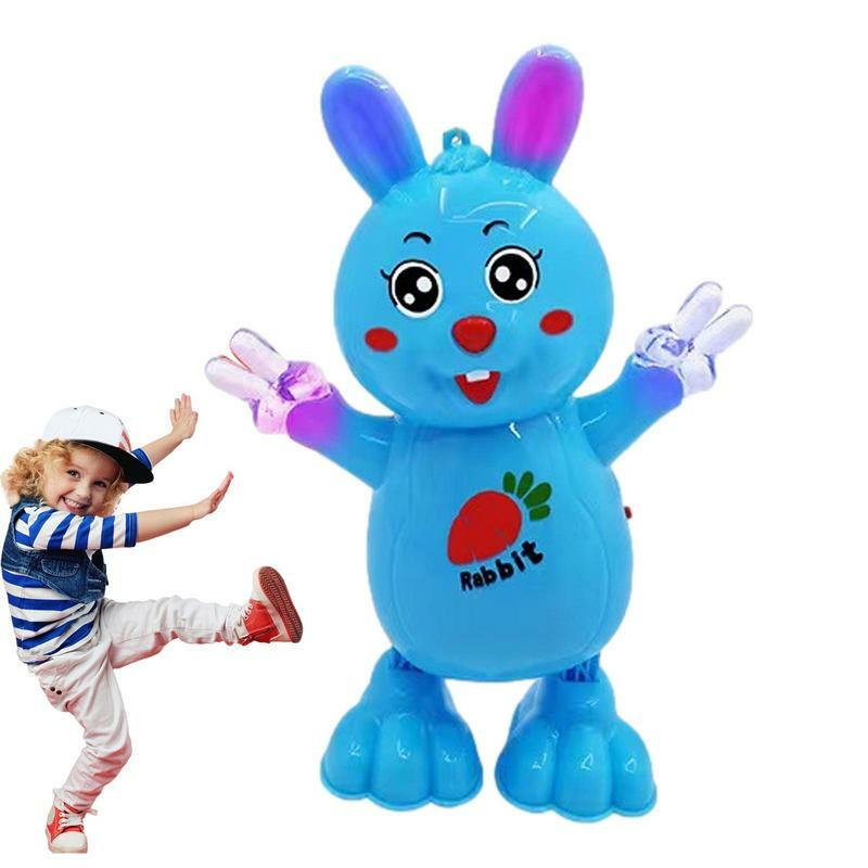 Jouet lapin électrique avec musique et lumières pour enfants, lapin oscillant, jouets précoces, cadeaux d'anniversaire, nouveau