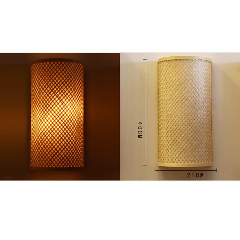 Wall Sconce Light Bamboo Fixture Home Stair Hallway Bar Corridor Lamp Decor