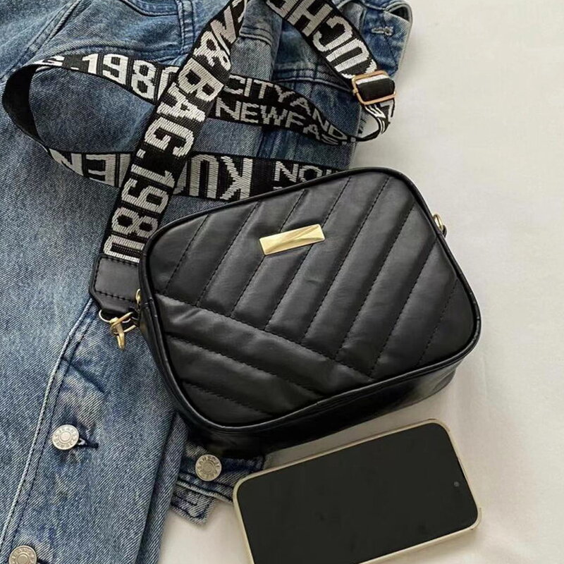 بولي Leather حقيبة جلدية Crossbody للنساء ، حزام الكتف واسعة ، محفظة الموضة ، حقيبة حمل جديدة ، ومناسبة يوميا ، والمكاتب ، والسفر