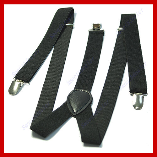 Y1UB Women's Unisex Elastic Y-Shape Braces Mens Adjustable Clip-on Suspenders Fashion