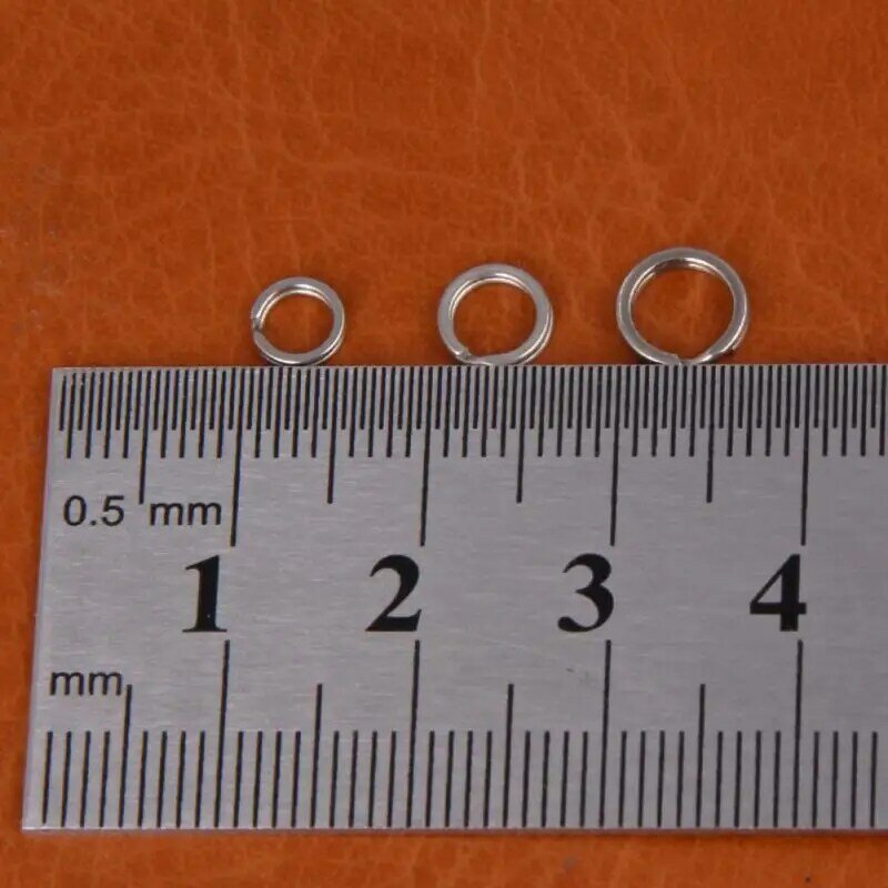 Aparejos de pesca de anillo dividido de acero inoxidable, 1/2 piezas, señuelos Crankbait, cebo duro, accesorios de pesca