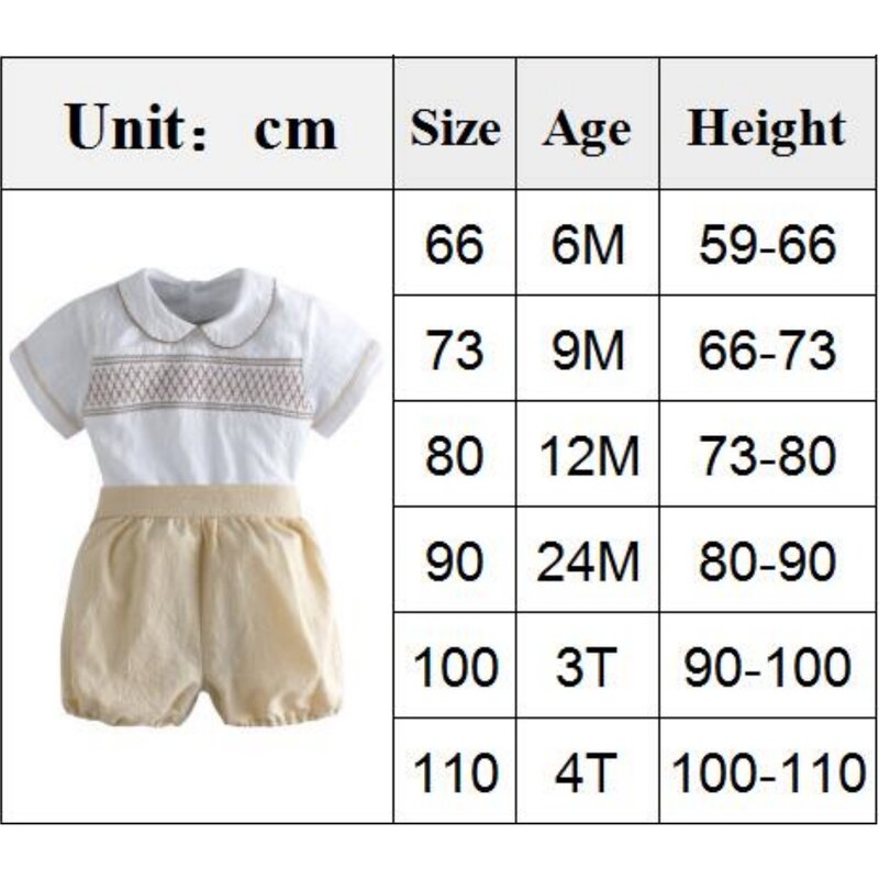 6 Months-4 Years Toddler Boy Summer Outfit Top with Shorts 2PCS Spanish Clothes Baby Infant Cotton Daily Gentleman Boutique Set