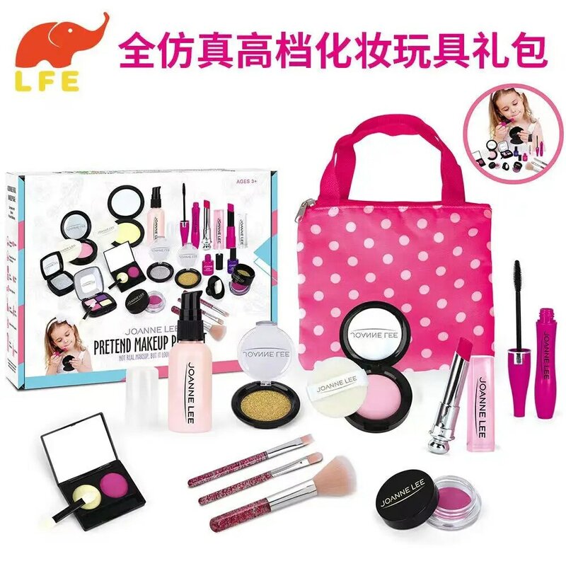 Children's Simulation Makeup Toys Girls Gift for daughter Lipstick Nail Polish Cosmetic Toy Set Kids Pretend Play