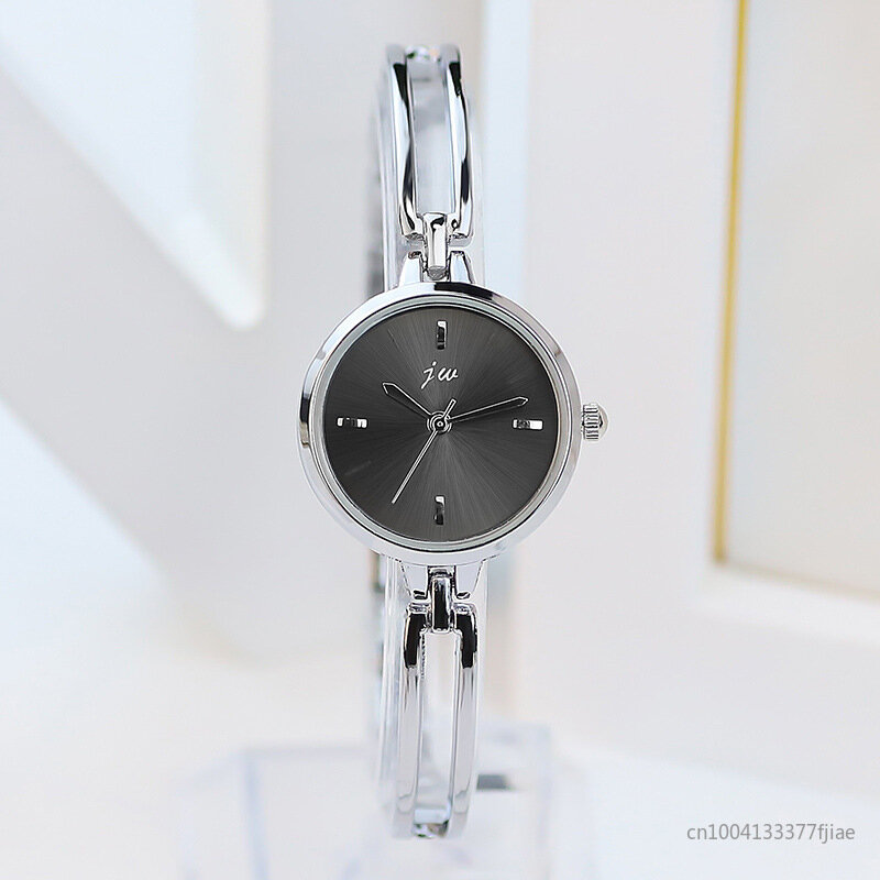Часы для женщин, простые круглые часы для студентов колледжа, роскошные высококачественные женские модные кварцевые часы с браслетом, подарок