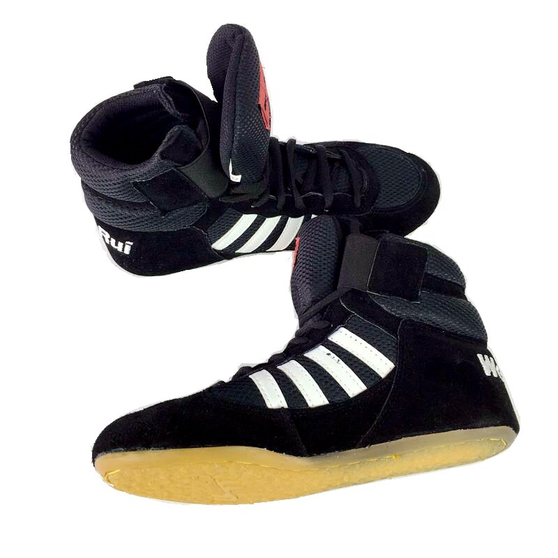 Туфли мужские для борьбы, подлинные тренировочные ботинки унисекс, на шнуровке, кроссовки, обувь для профессионального бокса
