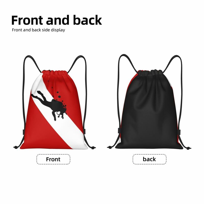 Оригинальные сумки на шнурке для подводного плавания, цвет красный/белый