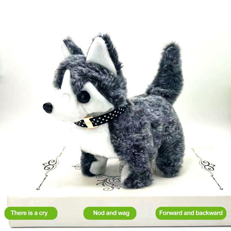 Simulated Electric Husky Dog Simulated Walking Electric Husky Dog Plush Toy Companion for Soothing Fun Birthday for Boys