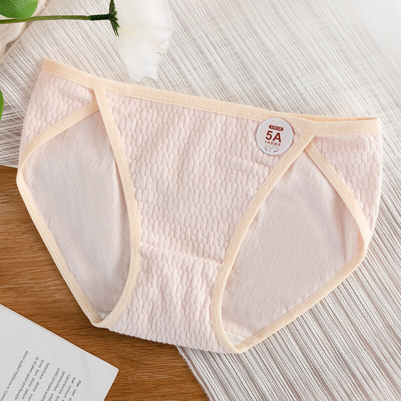 Underwear for Women Cotton Lingerie Panty Briefs Female 5A Antibacterial Fabric Underpants Lady Antimicrobial Sweet Solid Color