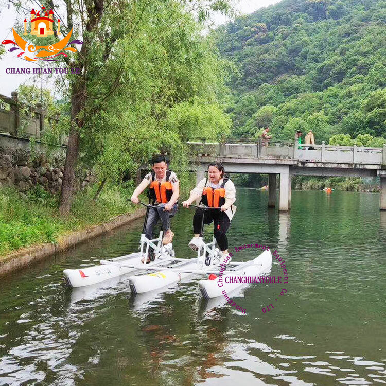 High Quality PVC0.9mm Inflatable 1 person Water Bike Swan Pedal Boat Person Jet Bike Flying Hydro Bikes Sale Parts Boat