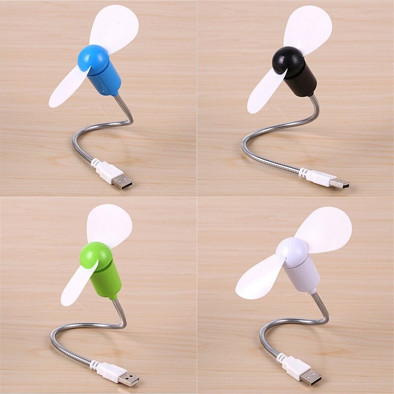 NEW Mini Snake Fan Silent Soft Leaf Fan Computer Usb Fan Bendable Freely Mini Soft Leaf Snake Silent Fan