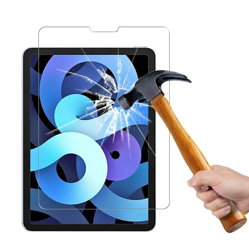 Protetor de tela de vidro temperado para iPad, película protetora, anti risco, claro, 10,9 polegadas, ar 4, 4th Gen, A2324, A2072, A2325, 2020, 2pcs