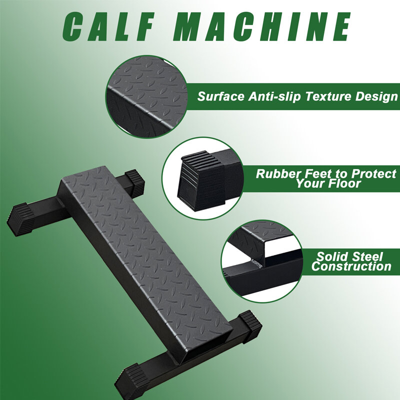 Upgrade the calf support rod, the wide and high standing calf lift machine is suitable for calf stretching and squatting