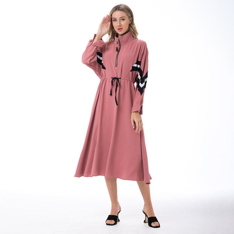 Roken Evan Latest Muslim Dress Middle Eastern Large Size Women Dubai Fashion Moroccan Pakistan Kimono Have Pocket Islamic Turkey