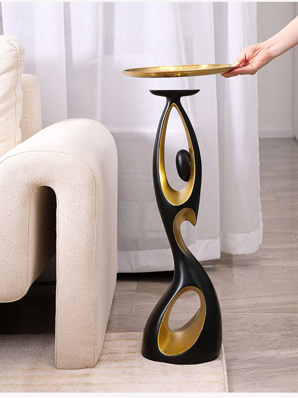 Criativo nordic pequena mesa de chá auxiliar sofá mesas laterais móveis sala de estar ouro design redondo mesa de café decoração do assoalho