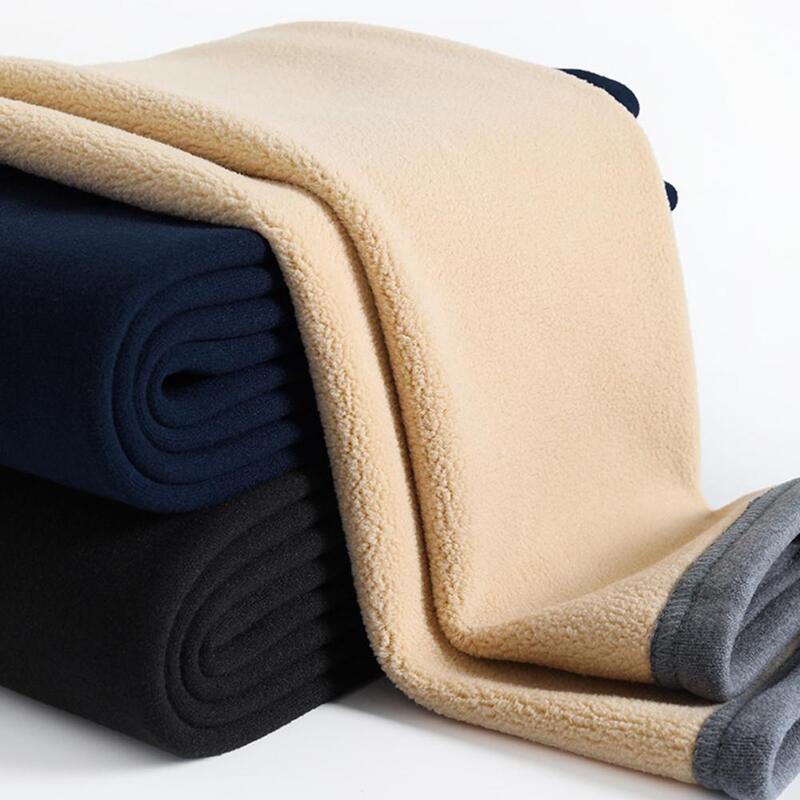 Mallas térmicas de felpa gruesa para hombre y mujer, pantalones con forro polar, elásticos, resistentes, para invierno