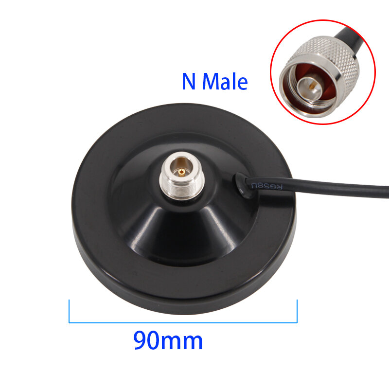 N Female N-K on-board disk cable connection copper wire N male head FRP antenna sucker base 915MHz2.4G/4G/5.8G/5G antenna holder