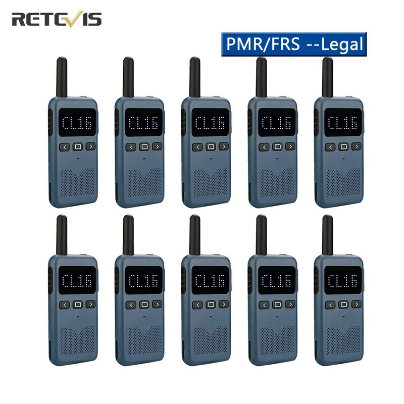 Retevis-walkie-talkie Mini con USB tipo C, Radio portátil para Hotel, RB619, PMR 446, 10 unidades