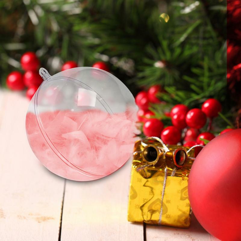Bola de hueco acrílico transparente para decoración de fiestas, bola transparente para manualidades, adornos rellenables, para boda