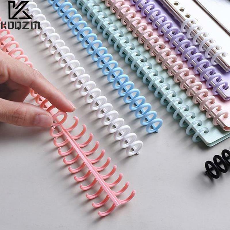 30 Holes Loose-leaf Plastic Binding Ring Spring Spiral Rings Binder Strip For A4 Paper Notebook Stationery Office Supplies