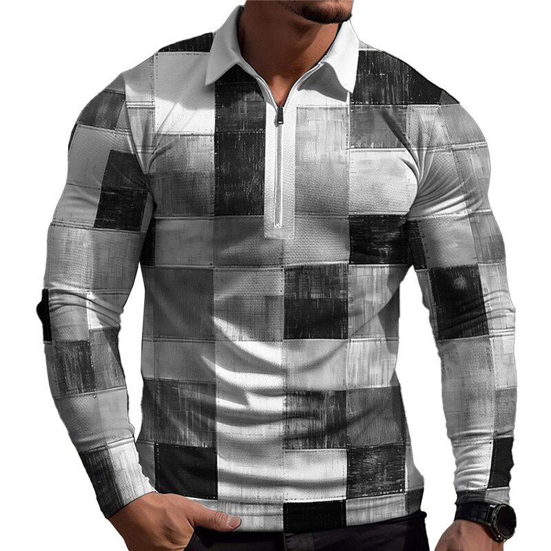 Chemise de cocktail en polyester à carreaux pour hommes, chemise régulière, chemisier athlétique, coupe couvertes, t-shirt de sport, tout neuf, Y-Muscle Party