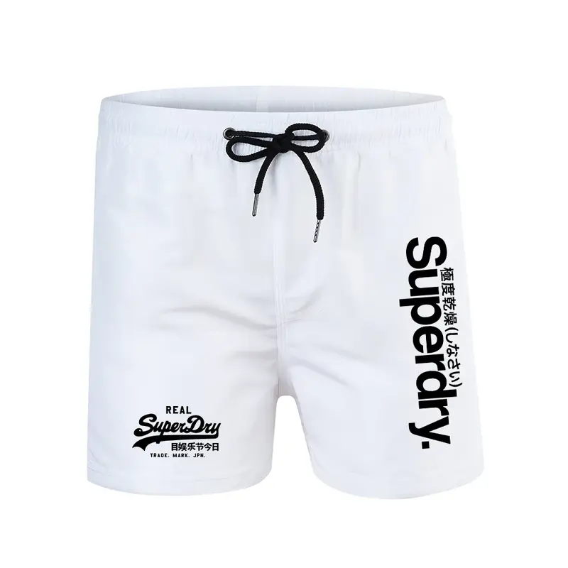 Shorts respiráveis para homens, swimwear sexy, low-rise, shorts casuais, para surf, vôlei, boxers com cordão, verão s-4xl