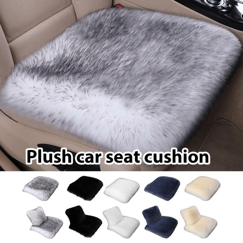 Car Plush Seat Cushion Washable Chair Cushion Winter All-Season Seat Warming Rear Single-piece Car Main Driving Seat Cushion