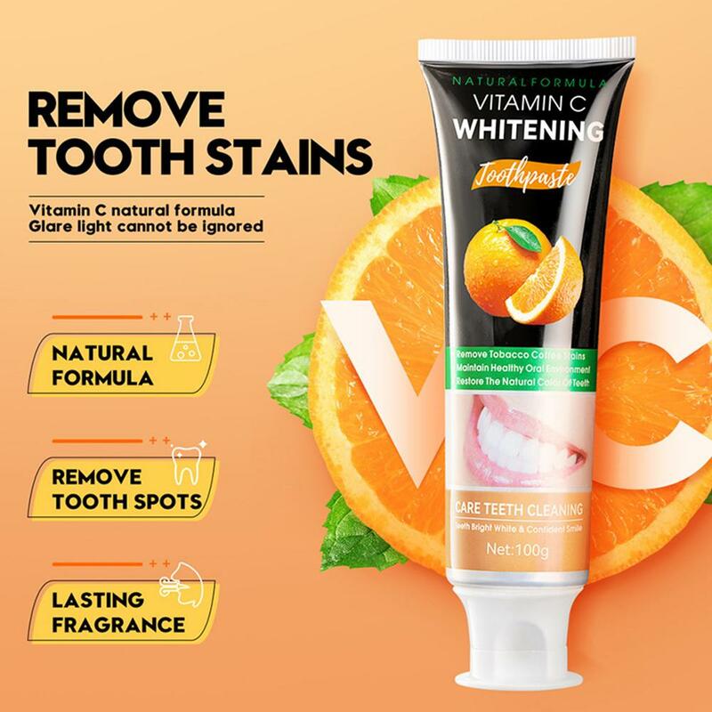 100G Orale Vitamine C Tandpasta Witte Actieve Kool Slecht Verminderen Tandvlekken Tandpasta Whitening Adem Teet K9s3