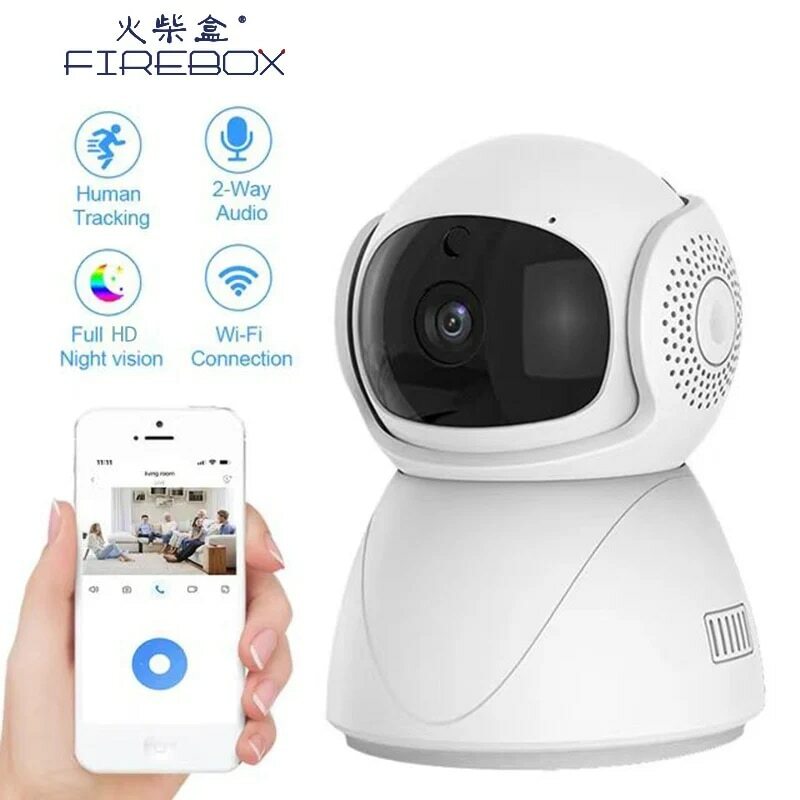 FHD WIFI PTZ-камера IP CCTV Защитная камера видеонаблюдения Беспроводная камера Smart Auto Tracking Радионяня с Google Alexa