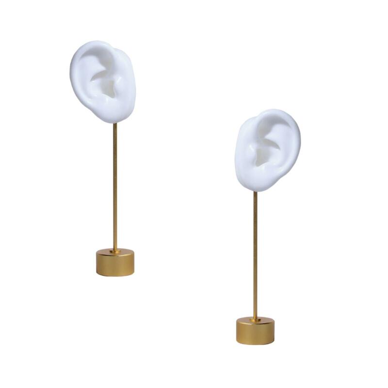 Silicone Ear Model Earring Rack Holder, Ear Stud Organizador para Lojas de Jóias, Simulação robusta Exibindo Ear Stand, Exposição