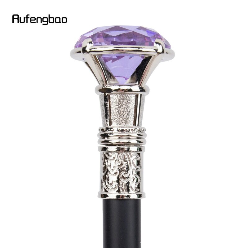 Желтовато-фиолетовый бриллиантовый тип Белая трость модная декоративная трость джентльмена элегантная железная ручка трость 93 см
