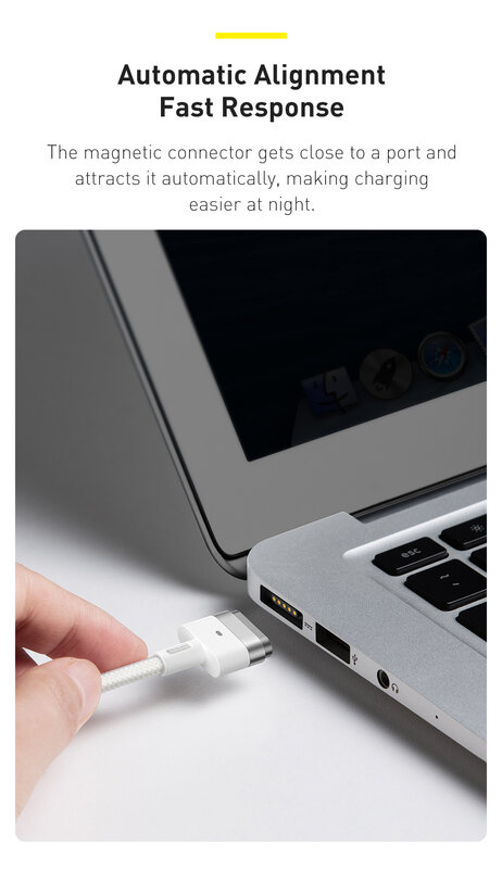 USB-C แม่เหล็ก PD Type C ไปยัง MagSafe 2 3สายอะแดปเตอร์สำหรับ MacBook Pro Air 11 ''15'' 13 ''14'' 16 ''ที่ชาร์จ M2 M1เรตินา