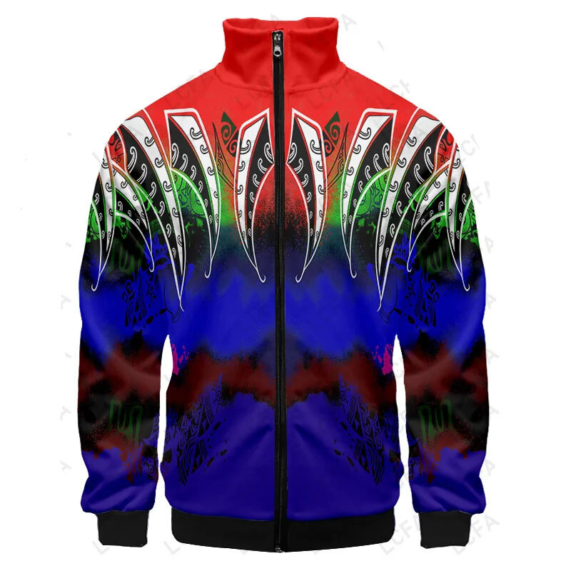 Polinesie Polynesia Totem Male Winter Baseball Jacket Outerwear 3D Printe Vintage Coat Best Selling Products Jackets Clothing