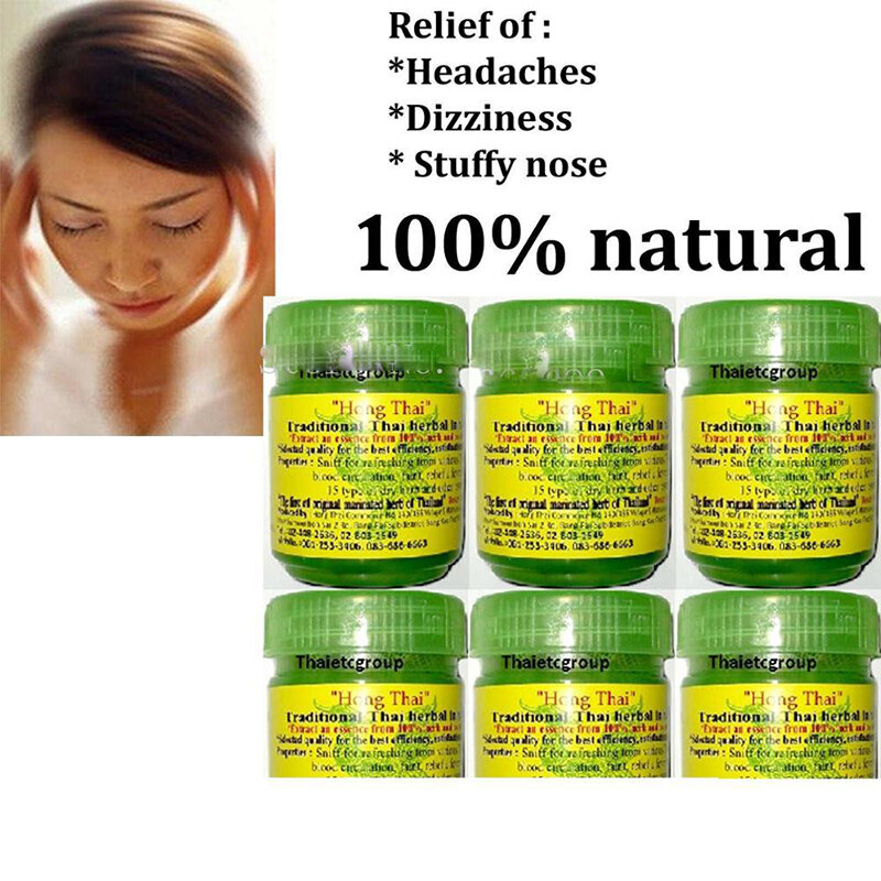 HongThai Herb Inhaler Mint Refresh Headache Dizziness Muscle Massage Relax Essential treatment
