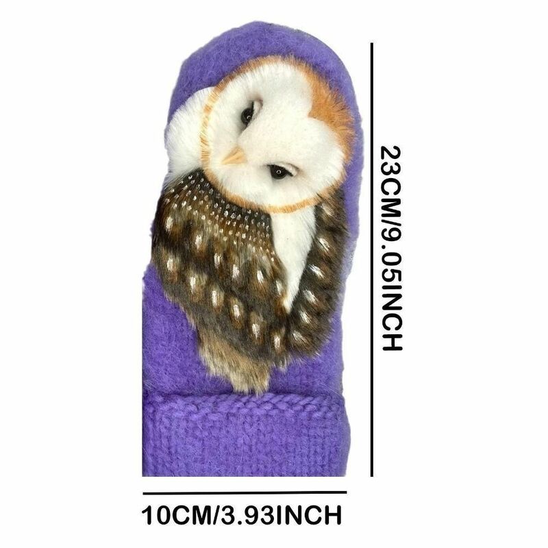 Owls Owls Woven Mittens Gift Plush Keep Warm Tool Plush Glove Warm Gloves Women