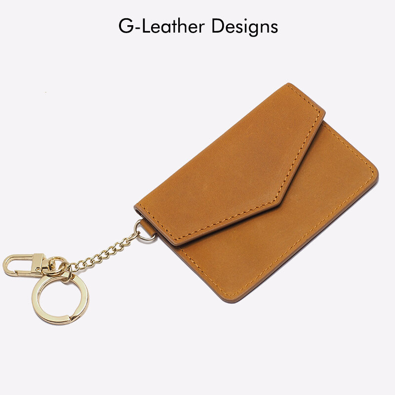 Vintage Style Genuine Leather Small Mini Wallet Crazy Horse Leather Credit Card Holder With Keychain Cow Leather Gift