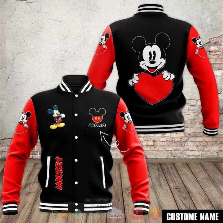 Disney Mickey Minnie kurtka baseballowa męska damska Hip Hop kurtka Harajuku nazwa własna Streetwear chłopcy dziewczęta luźne płaszcze